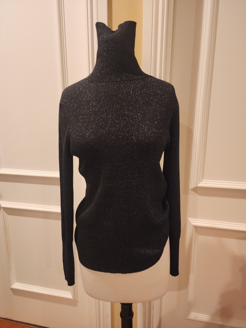 Primark Black Metallic Turtleneck Sweater
